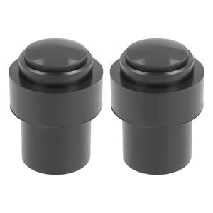 Amig Deurstopper/deurbuffer - 2x - D30mm - inclusief schroeven - mat zwart -