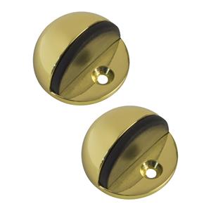 Amig Deurstopper/deurbuffer - 2x - D45mm - inclusief schroeven - goud -
