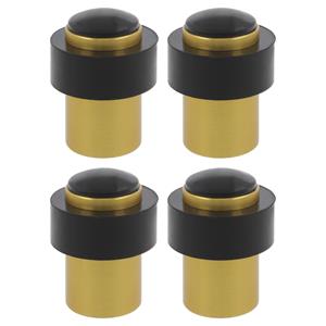 Amig Deurstopper/deurbuffer - 4x - D30mm - inclusief schroeven - goud -