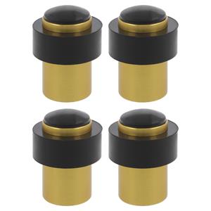 Amig Deurstopper/deurbuffer - 4x - D30mm - inclusief schroeven - goud -