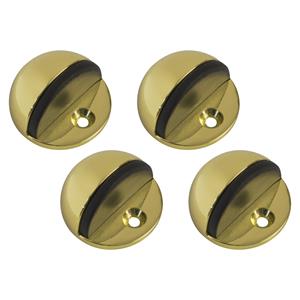 Amig Deurstopper/deurbuffer - 4x - D45mm - inclusief schroeven - goud -