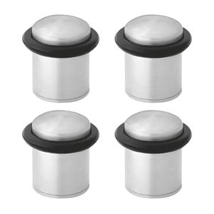 Amig Deurstopper/deurbuffer - 4x - D30mm - inclusief schroeven - mat rvs -