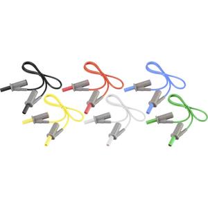 VOLTCRAFT MSB-501 Meetsnoerenset [Banaanstekker 4 mm - Banaanstekker 4 mm] 25.00 cm 12 stuk(s)
