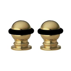 Amig Deurstopper/deurbuffer - 2x - D22mm - inclusief schroeven - goud -
