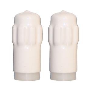 QlinQ Deurbuffer - 2x - deurstopper - wit - kunststof - 65 x mm - schroefbevestiging - afdekkap -