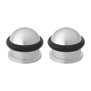Amig Deurstopper/deurbuffer - 2x - D30mm - inclusief schroeven - mat rvs -