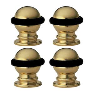 Amig Deurstopper/deurbuffer - 4x - D22mm - inclusief schroeven - goud -