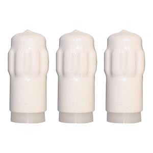 QlinQ Deurbuffer - 3x - deurstopper - wit - kunststof - 65 x mm - schroefbevestiging - afdekkap -