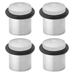 Amig Deurstopper/deurbuffer - 4x - D25mm - inclusief schroeven - mat rvs -
