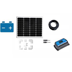 Solarenergie Solarset 50 watt 10ah Mppt + 50ah accu