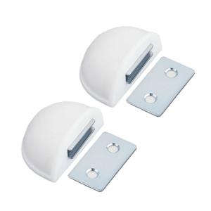 Amig Deurstop/deurmagneet - 2x - D48mm - zelfklevend - wit -