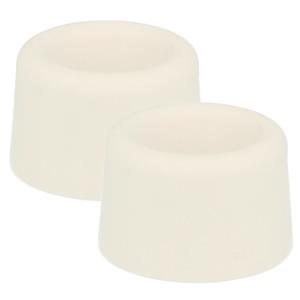 Amig Deurstopper/deurbuffer - 4x - D30mm - inclusief schroeven - rubber - wit -