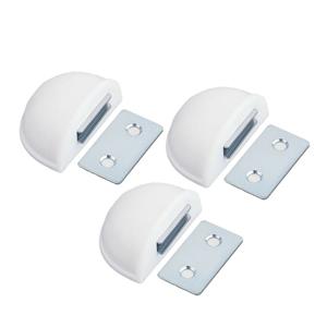 Amig Deurstop/deurmagneet - 3x - D48mm - zelfklevend - wit -