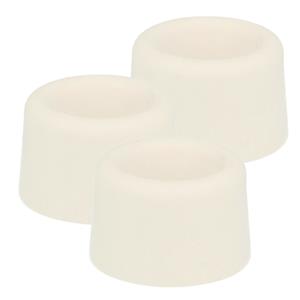Amig Deurstopper/deurbuffer - 6x - D30mm - inclusief schroeven - rubber - wit -