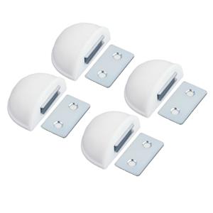Amig Deurstop/deurmagneet - 4x - D48mm - zelfklevend - wit -