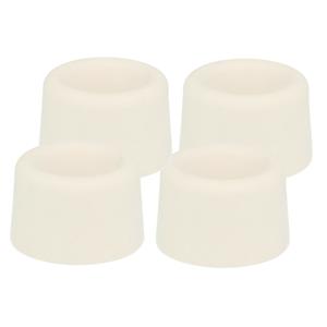 Amig Deurstopper/deurbuffer - 8x - D30mm - inclusief schroeven - rubber - wit -