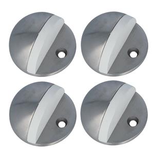 Amig Deurstopper/deurbuffer - 4x - D45mm - inclusief schroeven - mat rvs -