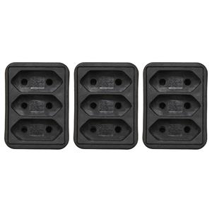 Benson Stopcontact splitter - 3x - triple - zwart - voor 3 platte stekkers - verdeelstekkers -