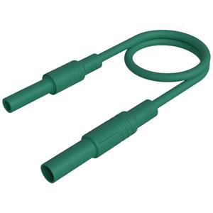 SKS Hirschmann MAL S GG-B 50/2,5 grün Veiligheidsmeetsnoer [4mm-veiligheidsstekker - 4mm-veiligheidsbus] 50 cm Groen 1 stuk(s)
