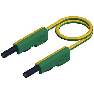 SKS Hirschmann MLB 100/1 V ge/gn Meetsnoer [Banaanstekker 4 mm - Banaanstekker 4 mm] 1.00 m Geel, Groen 1 stuk(s)