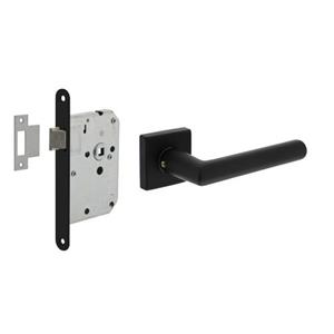 Intersteel Deurbeslag Set Loopslot Zwart Met Deurkruk Broome Zwart