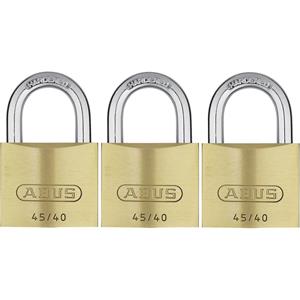 ABUS set van 3 gelijksluitende messing hangsloten 45/40