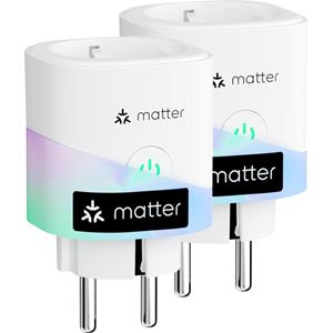 Meross Matter Smart Plug with Enery Monitor (2-Pack)