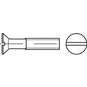 TOOLCRAFT TO-6862485 Verzonken schroeven M3 20 mm Sleuf DIN 963 RVS V2A A2 200 stuk(s)