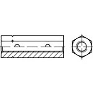 TOOLCRAFT TO-6865989 Sechskantspannschlossmutter M12 Stahl verzinkt DIN 1479 10St.