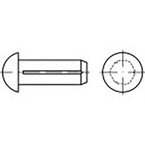 TOOLCRAFT TO-6865935 Halfronde kerfnagel Messing 200 stuk(s)