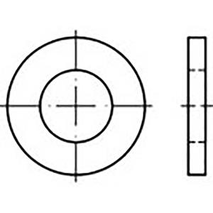 TOOLCRAFT Onderlegringen 18 mm 30 mm RVS V2A A2 100 stuk(s)  TO-6865773