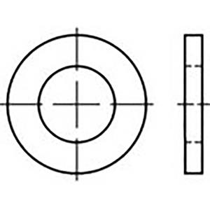 TOOLCRAFT Onderlegringen 7 mm 12 mm Staal Verzinkt 1000 stuk(s)  TO-6865824