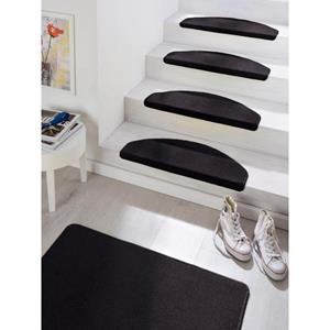 HANSE Home Stufenmatte "Fancy", halbrund, 15 Stück, Treppenmatten, Selbstklebend, Stufenteppich, Treppenstufen