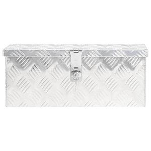 vidaXL Opbergbox 50x15x20,5 cm aluminium zilverkleurig
