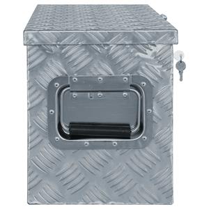 vidaXL Aluminium kist 80x30x35 cm zilverkleurig