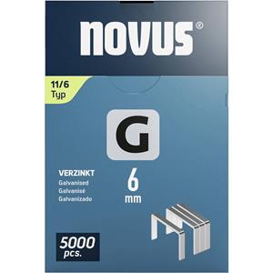 Novus Flachdrahtklammern G Typ 11 6mm 5000 St. 042-0765 Abmessungen (L x B) 6mm x 10.6mm