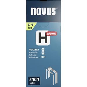 Novus Fijndraadklemmen H type 37 8 mm super hard 5000 stuk(s) 042-0771 Afm. (l x b) 8 mm x 10.6 mm