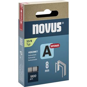 Novus Feindrahtklammern A Typ 53 8mm super hard 1800 St. 042-0775 Abmessungen (L x B) 8mm x 11.3mm