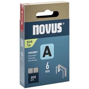 Novus Nietjes type 53 800 stuk(s) 042-0776 Afm. (l x b) 6 mm x 11.3 mm