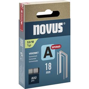 Novus Feindrahtklammern A Typ 53 18mm super hard 800 St. 042-0782 Abmessungen (L x B) 18mm x 11.3mm