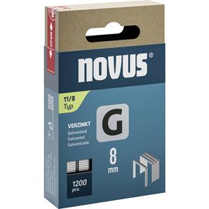 Novus Nietjes type 11 1200 stuk(s) 042-0796 Afm. (l x b) 8 mm x 10.6 mm