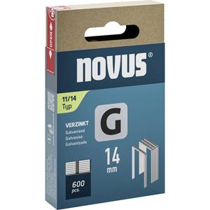 Novus Flachdrahtklammern G Typ 11 14mm 600 St. 042-0799 Abmessungen (L x B) 14mm x 10.6mm