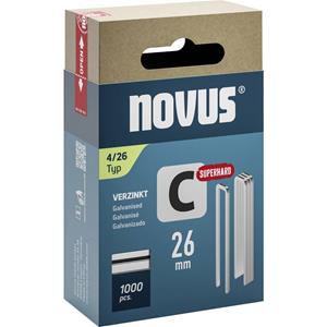 Novus Schmalrückenklammern C Typ 4 26mm 1000 St. 042-0804 Abmessungen (L x B) 26mm x 6.1mm