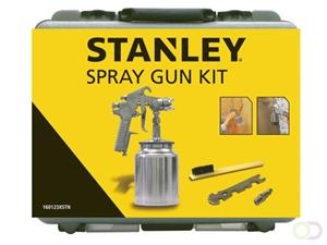 Stanley Verfpistool voor Compressor 160123XSTN - Incl. Opbergkoffer, Sleutel, Borsteltje en Koppeling 1/4 - 4Bar - Metaal - Zilver