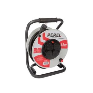 Perel Professionele Neopreen Kabelhaspel - 25 M - 3g2.5 - 4 Stopcontacten - Randaarde