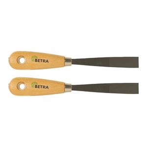 BETRA Plamuurmes - 2x - werkbreedte 20 mm - conisch geslepen staal - houten greep -