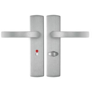 AXA Binnendeurbeslag Curve Klik Kruk Blok Toilet 638 Aluminium Wc63/8