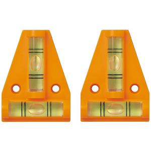 ProPlus Mini driehoek waterpas - 2x - met magneet bevestiging - x mm - 2 libellen -