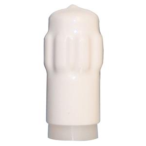 QlinQ Deurbuffer - deurstopper - wit - kunststof - 65 x mm - schroefbevestiging - afdekkap -