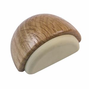 AMIG Deurstop/deurmagneet - D48mm - zelfklevend - eiken - hout  -